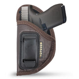 Brown ECO Leather Concealment Holster Inside The Waistband IWB with Metal Clip (CHPB-58)