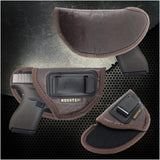 Brown ECO Leather Concealment Holster Inside The Waistband IWB with Metal Clip (CHPB-58)
