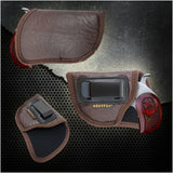 IWB Gun Holster by Houston - Brown ECO Leather Concealment Inside The Waistband with Metal Clip Compatible with Bond Arms 410 Rowdy .45 | Texas Defender .357 .38 / .45LC | Grizzly .45LC / .410, 3" Barrel