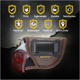 IWB Gun Holster by Houston - Brown ECO Leather Concealment Inside The Waistband with Metal Clip Compatible with Bond Arms 410 Rowdy .45 | Texas Defender .357 .38 / .45LC | Grizzly .45LC / .410, 3" Barrel