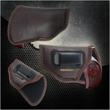IWB Gun Holster by Houston - Browm ECO Leather Concealment Inside The Waistband with Metal Clip Compatible with Bond Arms - Roughneck - Backup - Bond Arms Century 2000 Texas Ranger Snake Slayer 3.5" Barrel