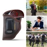 IWB Gun Holster by Houston - Browm ECO Leather Concealment Inside The Waistband with Metal Clip Compatible with Bond Arms - Roughneck - Backup - Bond Arms Century 2000 Texas Ranger Snake Slayer 3.5" Barrel
