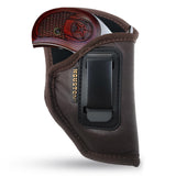 IWB Gun Holster by Houston - Browm ECO Leather Concealment Inside The Waistband with Metal Clip Compatible with Bond Arms - Roughneck - Backup - Bond Arms Century 2000 Texas Ranger Snake Slayer 3.5" Barrel