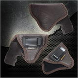 IWB Revolver Holster by Houston - ECO Leather Concealed Carry Soft Material | Suede Interior for Protection | Fits: Any 38 J Frames with 6 & 7 Shots and 2 1/2 Barrel | S&W Revolvers | Charter Arms | Rossi 38 | Taurus BG LCR - Brown Color