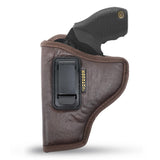 IWB Revolver Holster by Houston - ECO Leather Concealed Carry Soft | Suede Interior for Maximum Protection | FITS: Revolvers K, L, M & N Frames | Taurus Judge | 5 & 6 Shots | 2.5" to 3" Barrel
