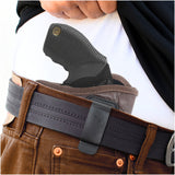 IWB Revolver Holster by Houston - ECO Leather Concealed Carry Soft | Suede Interior for Maximum Protection | FITS: Revolvers K, L, M & N Frames | Taurus Judge | 5 & 6 Shots | 2.5" to 3" Barrel