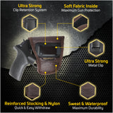 IWB Revolver Holster by Houston - Brown ECO Leather Concealed Carry Soft | Suede Interior for Maximum Protection | FITS: Rhino REV 200DS, 357 MAG/2" BBL