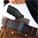IWB Revolver Holster by Houston - ECO Leather Concealed Carry Soft Material | Suede Interior for Protection | FITS: Revolvers K, L, M & N Frames, 5 & 6 Shots, 3.5" to 4.5" Barrel