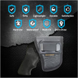 IWB S333 Thunderstruck Gun Holster - Revolver 22 WMR by Houston - ECO Leather Concealed Carry Soft Material | Suede Interior for Protection | Fits: S333 Thunderstruck .22 WMR