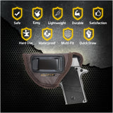 IWB Gun Holster by Houston - ECO Leather Concealed Carry Soft Material | Suede Interior for Protection | Fits: S&W Bodyguard, Taurus TCP, SIG P238, Jimenez JA, PPK380. Remington RM .380