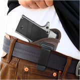IWB Gun Holster by Houston - ECO Leather Concealed Carry Soft Material | Suede Interior for Protection | Fits: S&W Bodyguard, Taurus TCP, SIG P238, Jimenez JA, PPK380. Remington RM .380