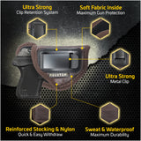 IWB Gun Holster by Houston - ECO Leather Concealed Carry Soft Material | Suede Interior for Protection | Fits: Most Small 380, Keltec, Ruger LCP, Diamond Back, Small 25 & 22 Cal (CHPB-71A) Brown