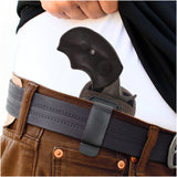 IWB North American Arms Mini Revolvers Holster by Houston – Brown ECO Leather Concealed Carry Soft Material | Suede Interior for Protection | Fits: Black Widow .22 Mag (Ambidextrous)