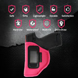 Pink IWB Gun Holster by Houston | ECO LEATHER Concealed Carry Soft Material | Suede Interior