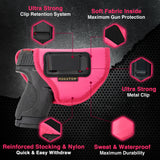 Pink IWB Gun Holster by Houston | ECO LEATHER Concealed Carry Soft Material | Suede Interior