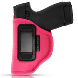 Pink IWB Gun Holster by Houston | ECO LEATHER Concealed Carry Soft Material | Suede Interior