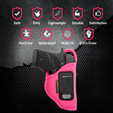 Pink IWB Gun Holster by Houston | ECO LEATHER Concealed Carry Soft Material | Suede Interior