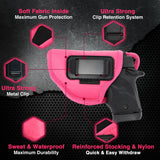 Pink IWB Gun Holster by Houston | ECO LEATHER Concealed Carry Soft Material | Suede Interior