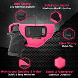 Pink IWB Gun Holster by Houston | ECO LEATHER Concealed Carry Soft Material | Suede Interior