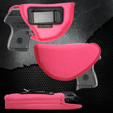 Pink IWB Gun Holster by Houston | ECO LEATHER Concealed Carry Soft Material | Suede Interior
