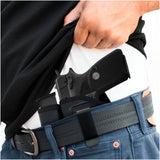 IWB Gun Holster with Mag Pouch by Houston - ECO Leather Concealed Carry Soft Material | FITS 1911 5", Browning 9 mm