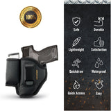 IWB Gun Holster by Houston - ECO Leather Concealed Carry Soft Material | Compatible with Glock 26 / 27 / 33, SHIELD 45, XD-S 45, TAURUS G3C Taurus PT 111 / G2C, XD 9 MOD 2.0, RUGER SR9 C, SIG P 365w / lima laser 365, SHIELD PLUS 9 mm