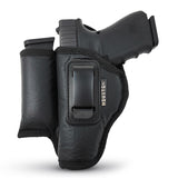 IWB Gun Holster with Mag Pouch by Houston - ECO Leather Concealed Carry Soft Material | Fits Sig P250 Sub Comp, P320 Sub Comp, 224 | FNS 9C | XD Mod. 2-3" 40 & 45 | XD9 Sub Comp | Glock 30/30S/39