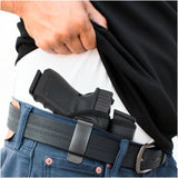 IWB Gun Holster with Mag Pouch by Houston - ECO Leather Concealed Carry Soft Material | Fits Sig P250 Sub Comp, P320 Sub Comp, 224 | FNS 9C | XD Mod. 2-3" 40 & 45 | XD9 Sub Comp | Glock 30/30S/39