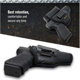 IWB Gun Holster with Mag Pouch by Houston - ECO Leather Concealed Carry Soft Material | Fits Sig P250 Sub Comp, P320 Sub Comp, 224 | FNS 9C | XD Mod. 2-3" 40 & 45 | XD9 Sub Comp | Glock 30/30S/39