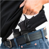 IWB Gun Holster with Mag Pouch by Houston - ECO Leather Concealed Carry Soft Material | FITS 1911 5" & 4" Barrel, Browning 9 mm