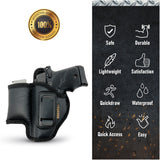 ECO Leather Concealment Holster Inside The Waist with Metal Clip FIT Glock 43 & 42, SIG P365, KAHR PM 45, MAKAROV, KELTEC PF9 / P11