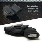 ECO Leather Concealment Holster Inside The Waist with Metal Clip FIT Glock 43 & 42, SIG P365, KAHR PM 45, MAKAROV, KELTEC PF9 / P11