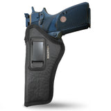 IWB Optical Gun Holster by Houston - ECO Leather Concealed Carry Soft Material | Suede Interior for Maximum Protection | FITS 1911 5", Browning 9 mm