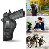 IWB Optical Gun Holster by Houston - ECO Leather Concealed Carry Soft Material | Suede Interior for Maximum Protection | FITS 1911 4" & Clones, Glock 48, Shield EZ 380, Browning HP .9 & 380