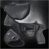 IWB Optical Gun Holster by Houston - ECO Leather Concealed Carry Soft Material | Fits Glock 26 / 27 / 33, Shield, XDS, Taurus 709, Taurus Pro C, Walther P22, Beretta Nano, SCCY Sky. Ruger LC9