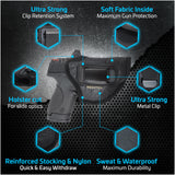 IWB Optical Gun Holster by Houston - ECO Leather Concealed Carry Soft Material | Fits Glock 26 / 27 / 33, Shield, XDS, Taurus 709, Taurus Pro C, Walther P22, Beretta Nano, SCCY Sky. Ruger LC9