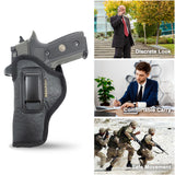 IWB Optical Gun Holster by Houston - ECO Leather Concealed Carry Soft Material | FITS Beretta 92FS | FN 5.7 | Canik TP9 SFX | Ruger 57 | SIG P320 X5 | Beretta APX Target | Glock 34 35 41