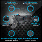 IWB Optical Gun Holster by Houston - ECO Leather Concealed Carry Soft Material | FITS Glock 17/21, H &K,Beretta 92 FS,XDM,Ruger 45 BERSA PRO,PX4,FNX 45,FNH 45,HI Point 9/40/45 MM