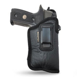 ECO Leather Optical Concealment Holster Inside The Waist with Metal Clip by Houston FIT Most Full Sizes, Like XDM, Glock 17/19/21, 92 FS (with Laser)