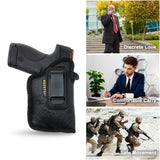 ECO Leather Optical Concealment Holster Inside The Waist with Metal Clip by Houston FIT Most MIDSIZES & Compact 9/40/45 with Laser