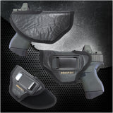 ECO Leather Optical Concealment Holster Inside The Waist with Metal Clip by Houston FIT Glock 43 & 42, SIG P365, KAHR PM 45, MAKAROV, KELTEC PF9 / P11