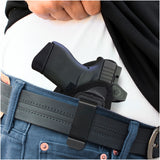 ECO Leather Optical Concealment Holster Inside The Waist with Metal Clip by Houston FIT Glock 43 & 42, SIG P365, KAHR PM 45, MAKAROV, KELTEC PF9 / P11