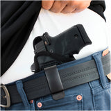 ECO Leather Optical Concealment Holster Inside The Waist with Metal Clip by Houston FIT Glock 42 / 43 / 43X, SIG P365 / P938, Kahr PM9 40 / 45 Kel-Tec PF9 / P11 W / Compact Laser