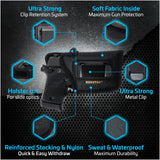 ECO Leather Optical Concealment Holster Inside The Waist with Metal Clip by Houston FIT Glock 42 / 43 / 43X, SIG P365 / P938, Kahr PM9 40 / 45 Kel-Tec PF9 / P11 W / Compact Laser