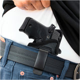 ECO Leather Optical Concealment Holster Inside The Waist with Metal Clip by Houston FIT Glock 42 / 43 / 43X, SIG P365 / P938, Kahr PM9 40 / 45 Kel-Tec PF9 / P11 W / Compact Laser