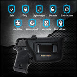 ECO Leather Optical Concealment Holster Inside The Waist with Metal Clip by Houston FIT Glock 42 / 43 / 43X, SIG P365 / P938, Kahr PM9 40 / 45 Kel-Tec PF9 / P11 W / Compact Laser