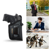 ECO Leather Optical Concealment Holster Inside The Waist with Metal Clip by Houston FIT Glock 42 / 43 / 43X, SIG P365 / P938, Kahr PM9 40 / 45 Kel-Tec PF9 / P11 W / Compact Laser