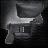 IWB Revolver Holster by Houston - Tuckable ECO Leather Concealed Carry Soft Material | Suede Interior | Fits: Most Full Sizes, Like XDM, Glock 17/19/21, 92 FS (with Laser)