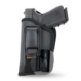 IWB Revolver Holster by Houston - Tuckable ECO Leather Concealed Carry Soft Material | Suede Interior | Fits: Most MIDSIZES & Compact 9/40/45 with Laser