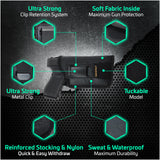 IWB Revolver Holster by Houston - Tuckable ECO Leather Concealed Carry Soft Material | Suede Interior | Fits: Most MIDSIZES & Compact 9/40/45 with Laser